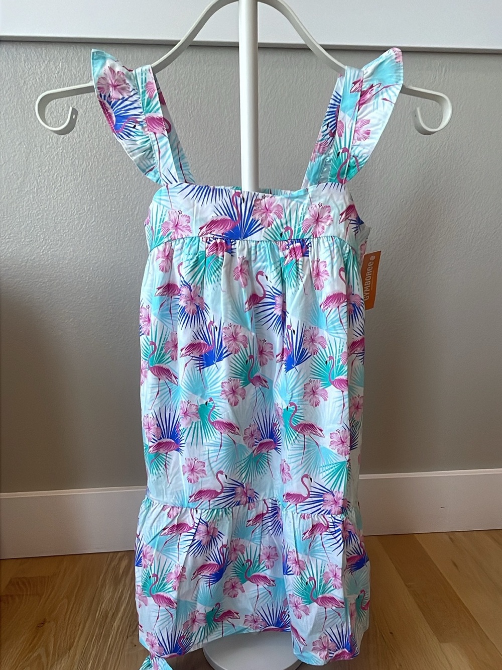 Gymboree Summer Flamingo Dress Girls Size 8